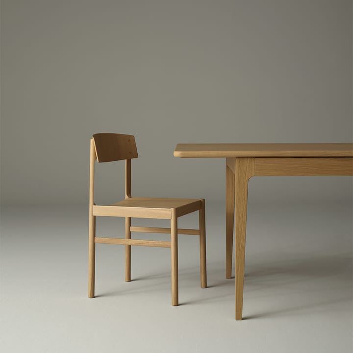 Chaise Rod, Chêne blanchi mat laqué Mavis