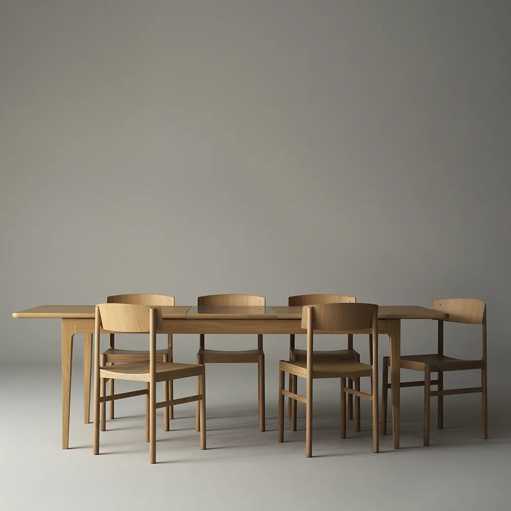 Chaise Rod, Chêne blanchi mat laqué Mavis