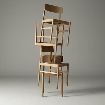 Chaise Rod - Chêne blanchi mat laqué - Mavis