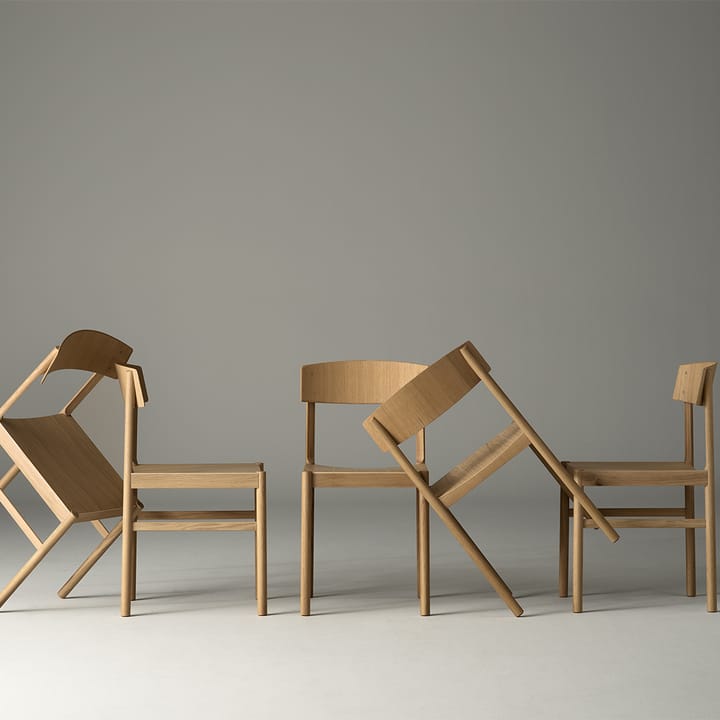 Chaise Rod, Chêne blanchi mat laqué Mavis
