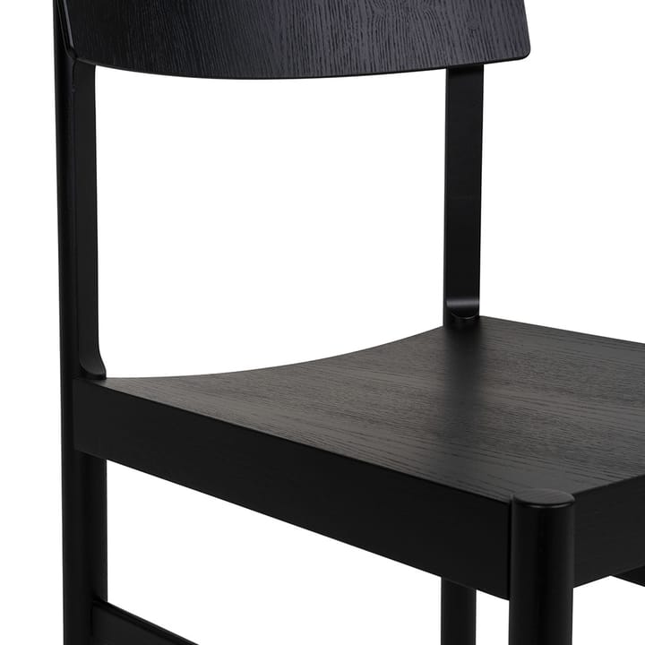 Chaise Rod, Frêne noir laqué Mavis