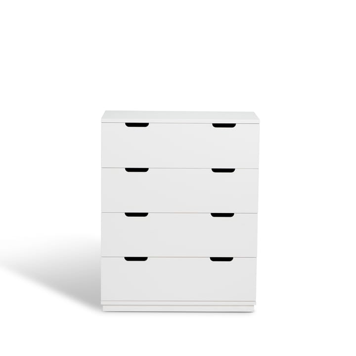 Commode Aoko 4 tiroirs - Blanc laqué - Mavis