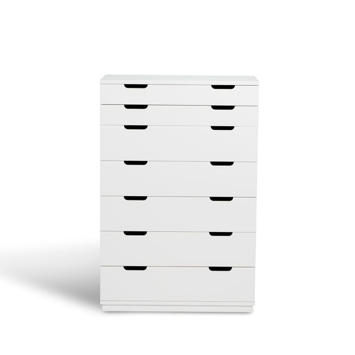 Commode Aoko 7 tiroirs - Blanc laqué - Mavis
