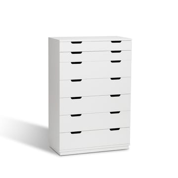 Commode Aoko 7 tiroirs - Blanc laqué - Mavis