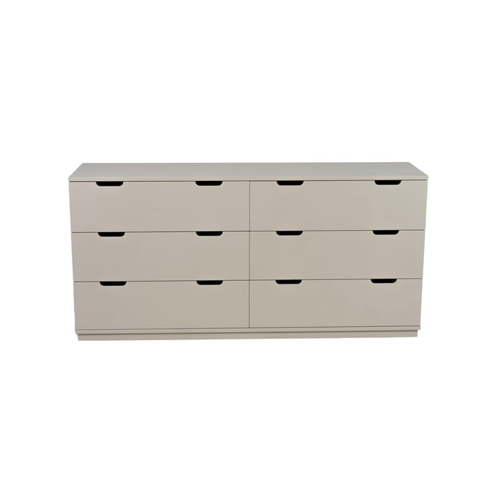 Commode Aoko double 6 tiroirs - Beige - Mavis