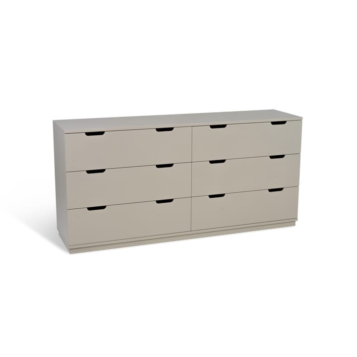 Commode Aoko double 6 tiroirs, Beige Mavis