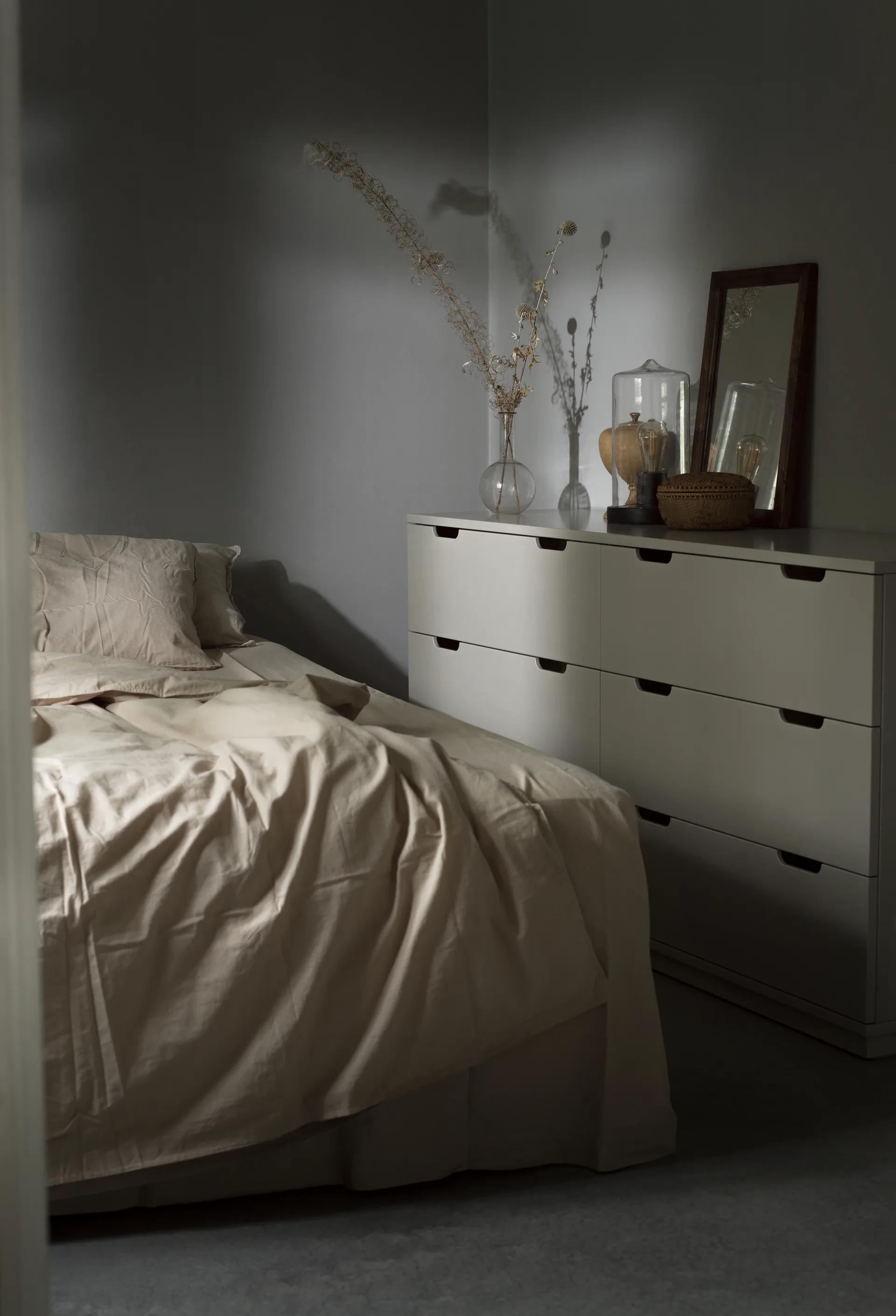 Commode Aoko double 6 tiroirs, Beige Mavis