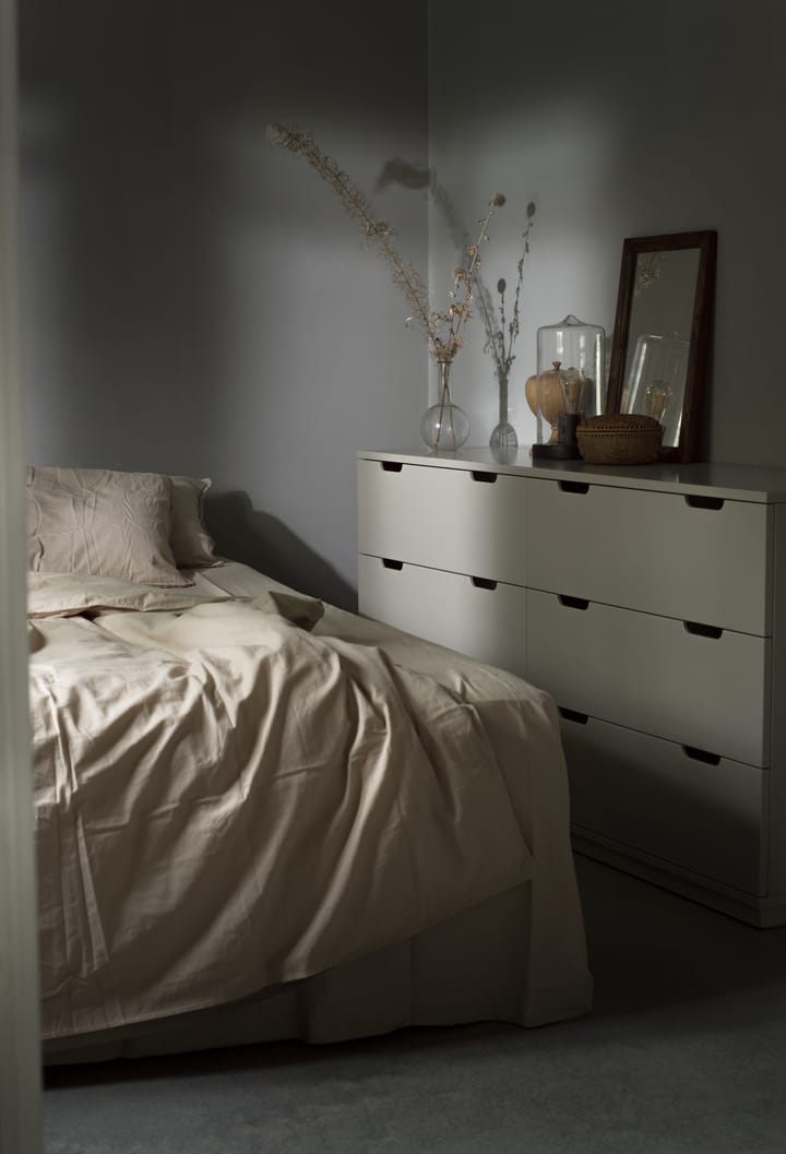 Commode Aoko double 6 tiroirs, Laqué blanc Mavis
