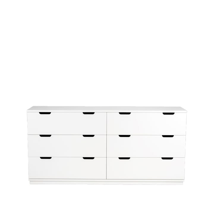 Commode Aoko double 6 tiroirs - Laqué blanc - Mavis