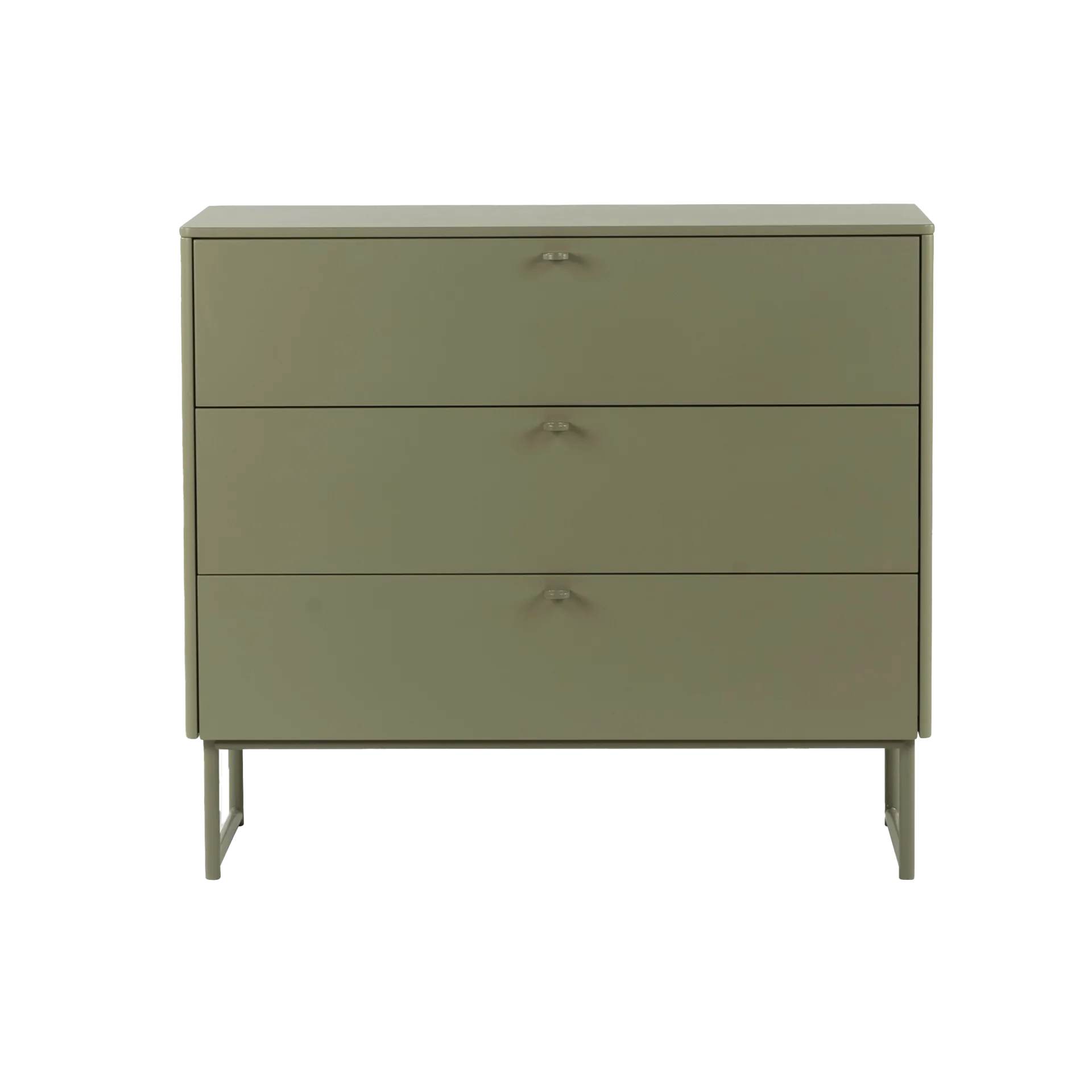 Commode Deus 3 tiroirs, Gris olive Mavis