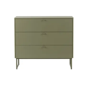 Commode Deus 3 tiroirs - Gris olive - Mavis