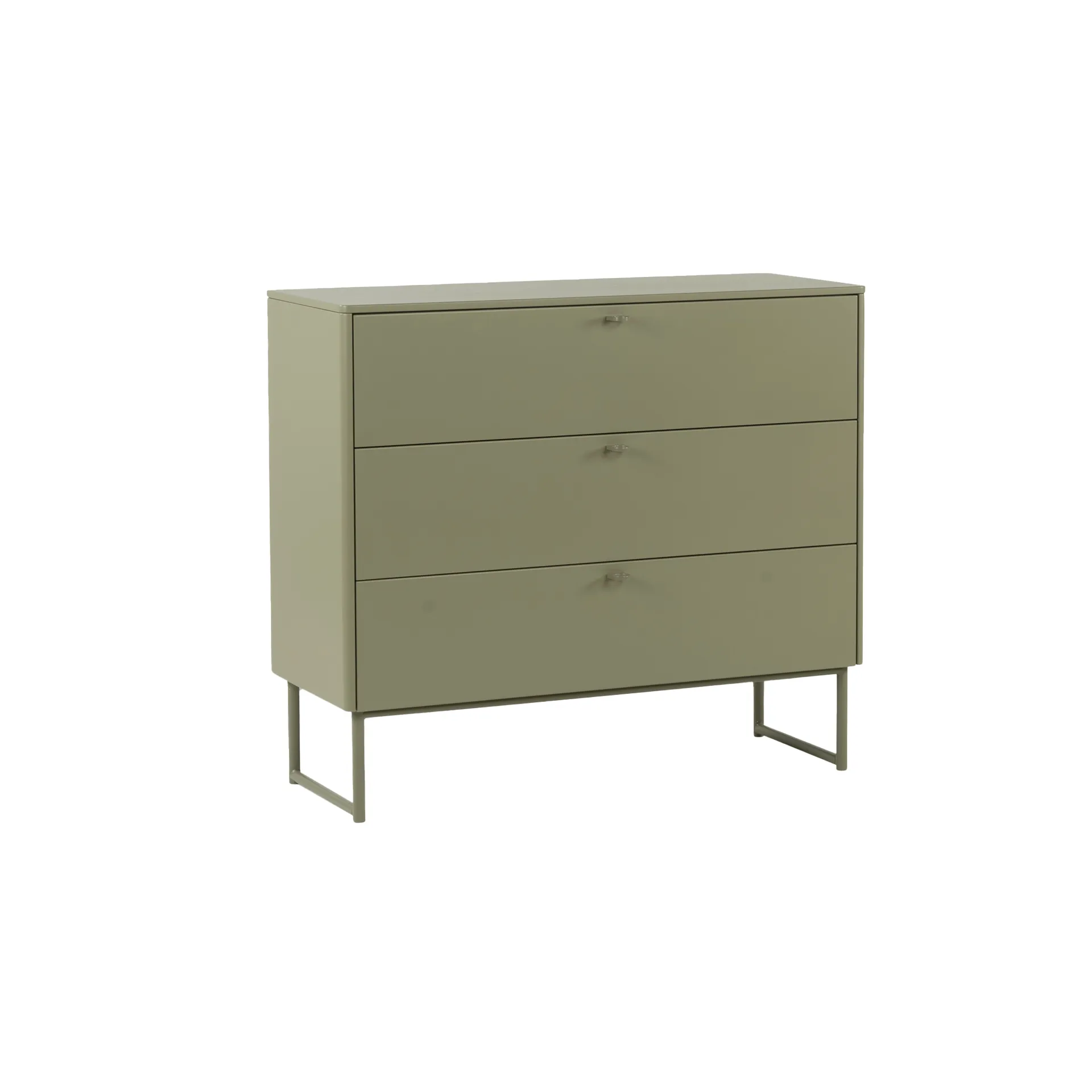 Commode Deus 3 tiroirs, Gris olive Mavis