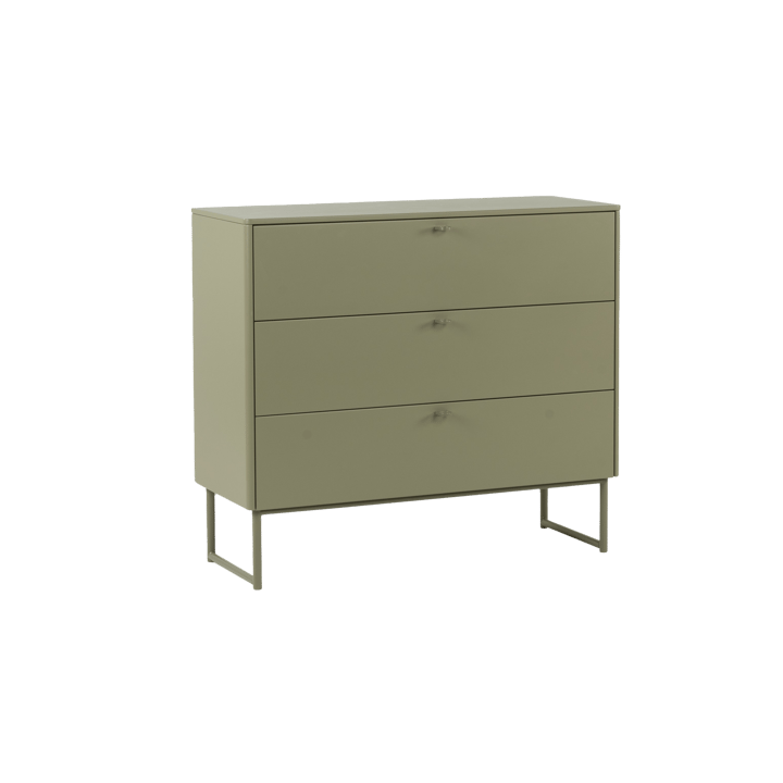 Commode Deus 3 tiroirs, Gris olive Mavis