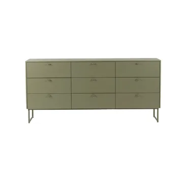 Commode Deus 9 tiroirs - Gris olive - Mavis