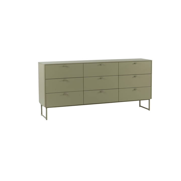 Commode Deus 9 tiroirs, Gris olive Mavis