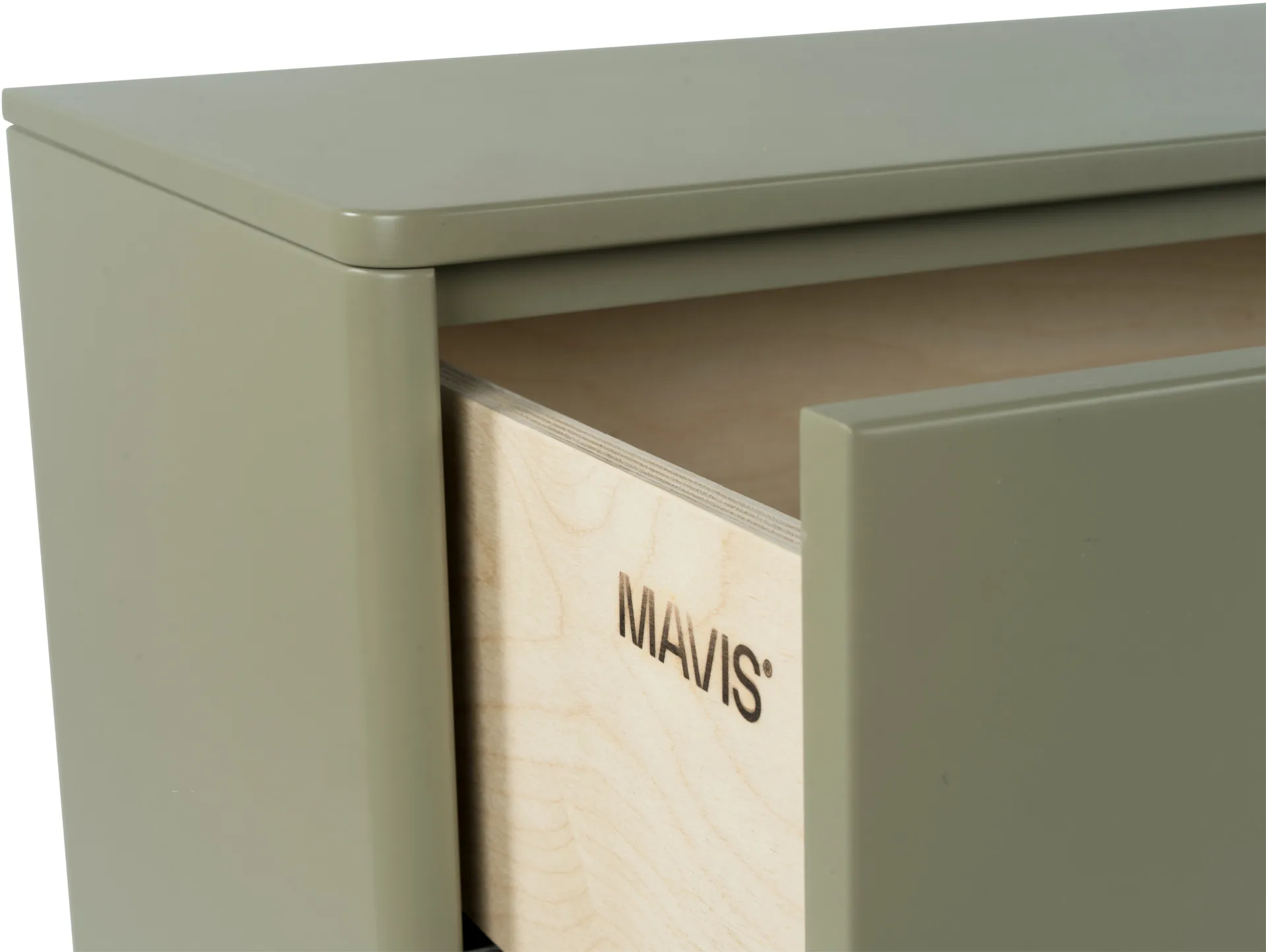 Commode Deus 9 tiroirs, Gris olive Mavis
