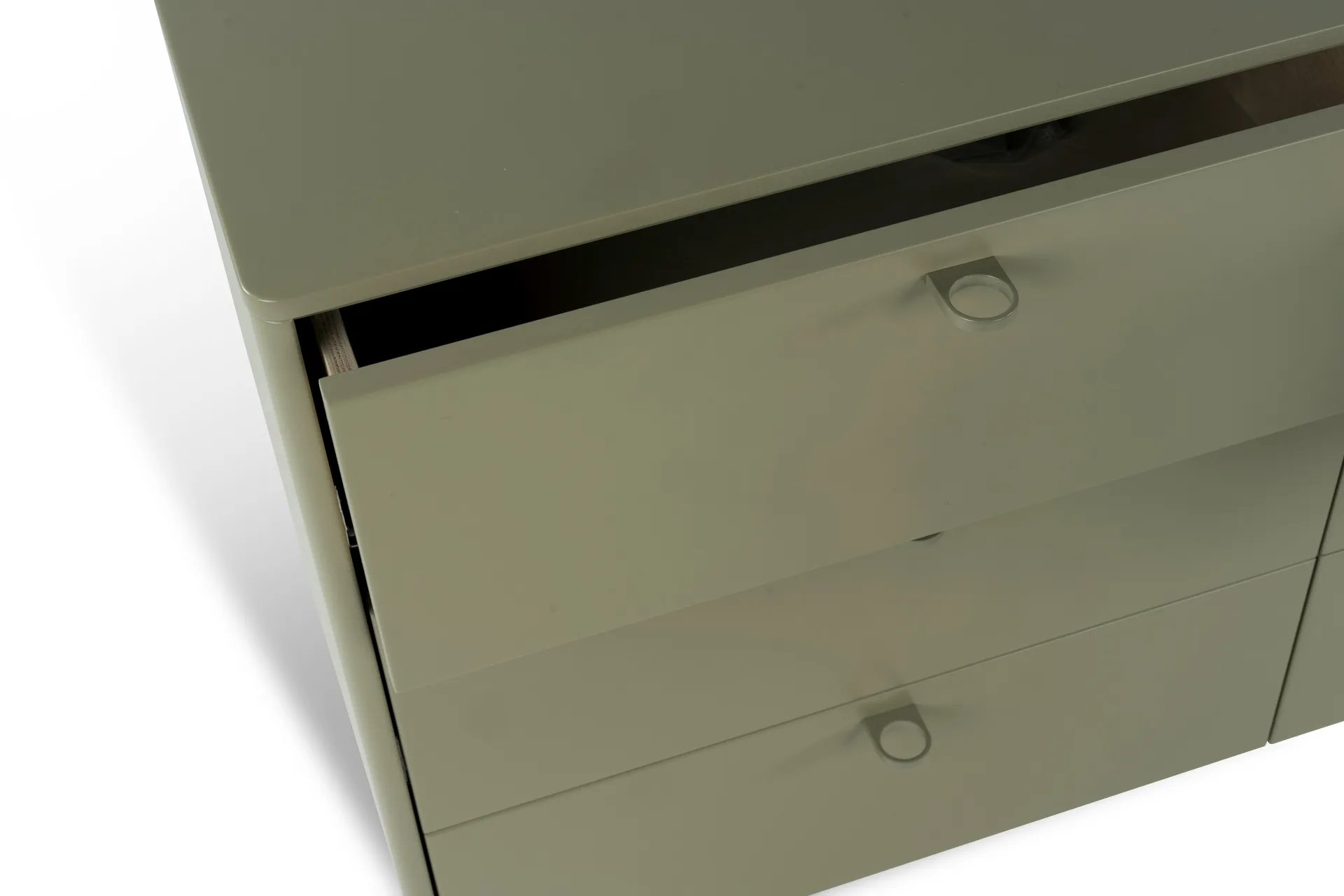 Commode Deus 9 tiroirs, Gris olive Mavis