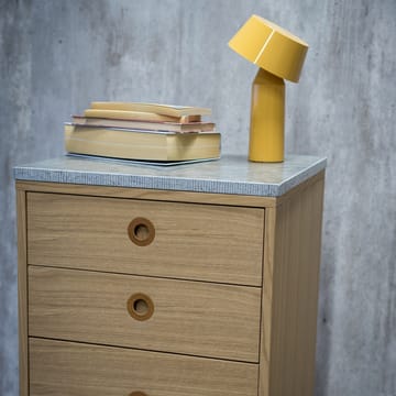 Commode étroite Höllviken - Chêne blanchi pigmenté, 6 tiroirs - Mavis