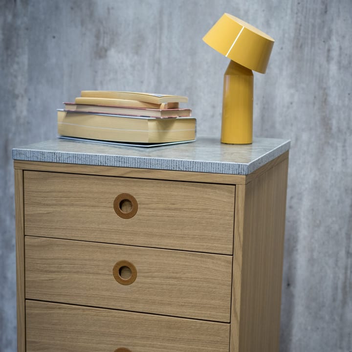 Commode étroite Höllviken, Chêne blanchi pigmenté, 6 tiroirs Mavis