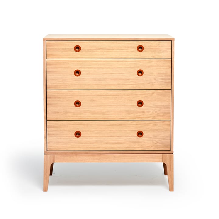 Commode Höllviken - Chêne blanchi pigmenté, 4 tiroirs - Mavis