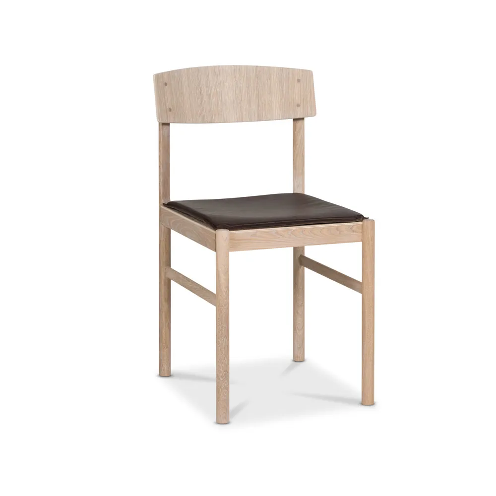 Coussin de chaise Rod, Cuir moka Mavis