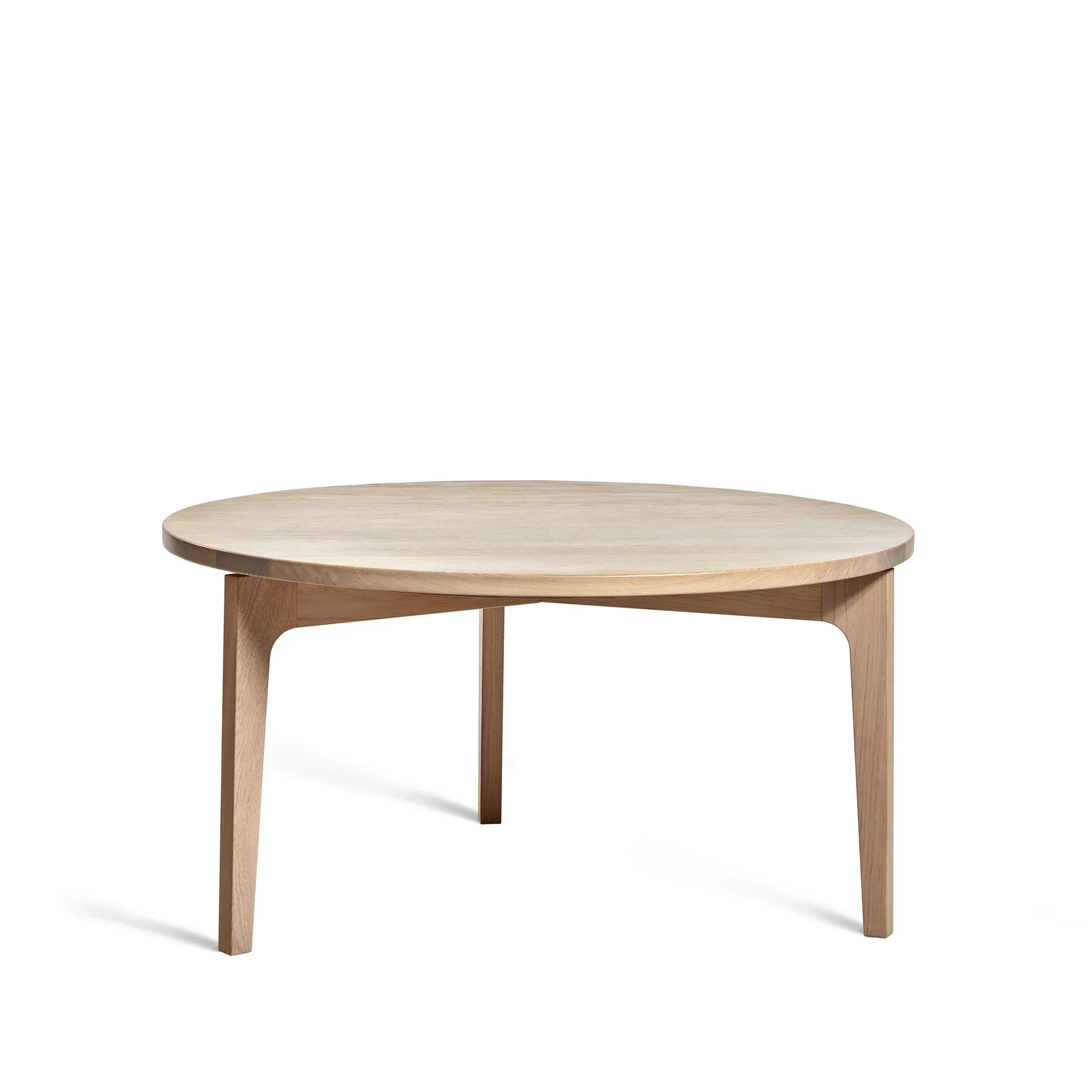 Höllviken table basse Ø80 cm, Chêne blanc pigmenté Mavis