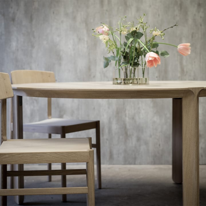 Table à manger Amor ronde, Chêne blanchi, huile dure Mavis