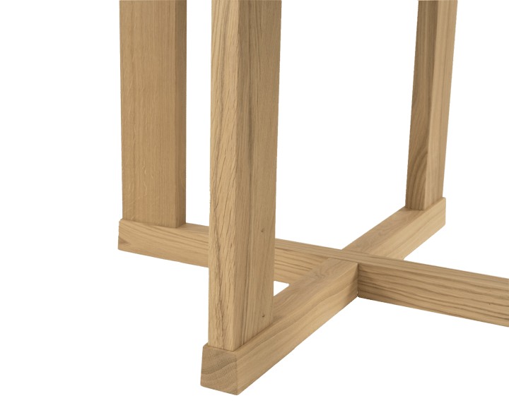 Table à manger Arv Ø130 cm, Chêne blanchi pigmenté, finition mate laquée Mavis