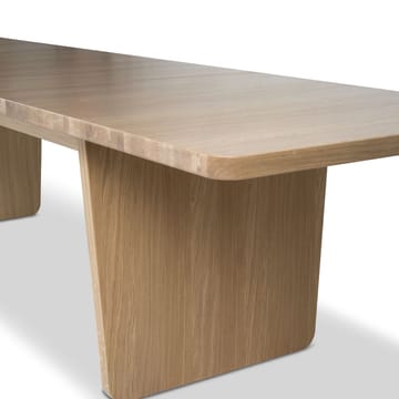 Table à manger Vaud - Chêne blanchi, 2 rallonges - Mavis
