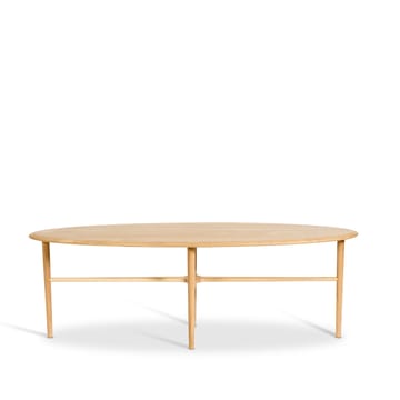 Table basse Crest ovale - Chêne blanchi pigmenté, vernis clair, ovale - Mavis