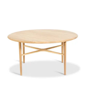 Table basse Crest ronde - Chêne blanchi pigmenté, vernis clair - Mavis