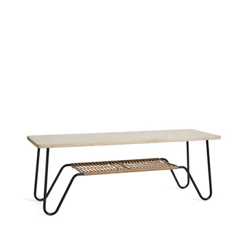 Table basse Marcel - Chêne ciré rustique, 140x50 - Mavis