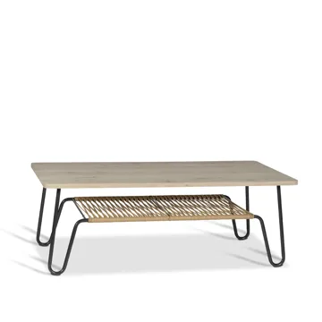 Table basse Marcel - Chêne ciré rustique, 140x70 - Mavis