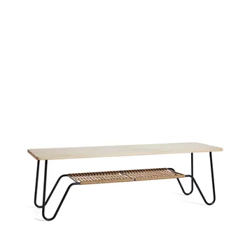 Table basse Marcel - Chêne ciré rustique, 160x50 - Mavis
