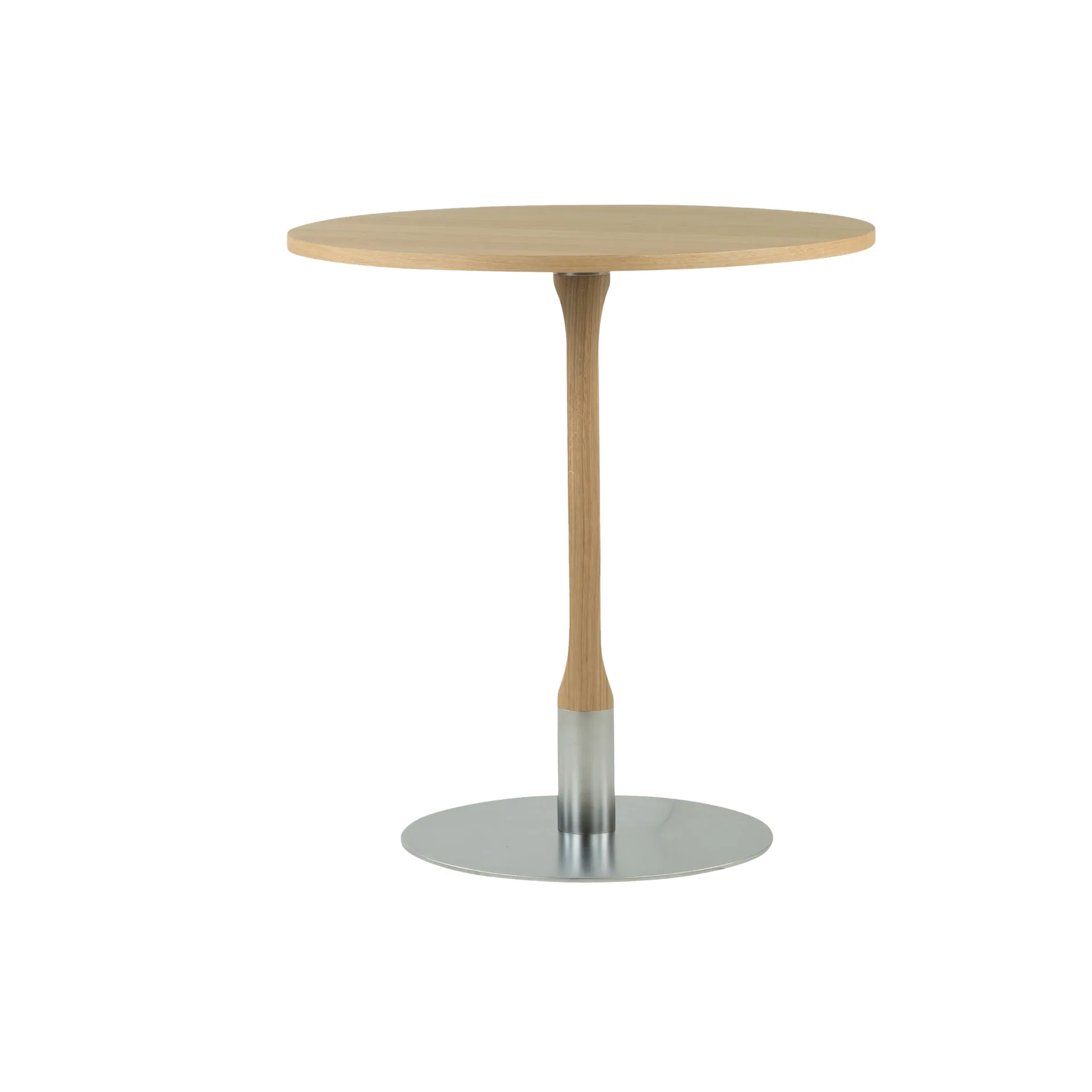 Table café Rod Ø70 cm, Chêne blanchi pigmenté, finition mate laquée Mavis