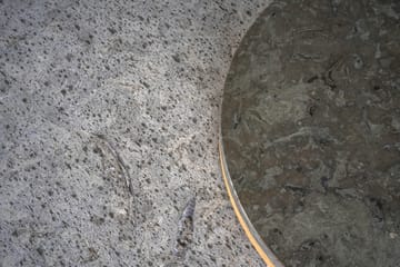 Table d’appoint Dondo chêne blanchi Ø45 cm - Calcaire poli - Mavis