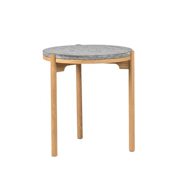 Table d’appoint Dondo chêne blanchi Ø45 cm - Calcaire raboté - Mavis