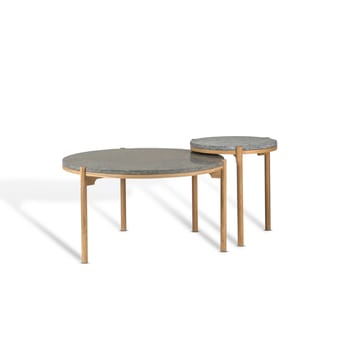 Table d’appoint Dondo chêne blanchi Ø45 cm - Calcaire raboté - Mavis
