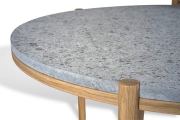 Table d’appoint Dondo chêne blanchi Ø45 cm - Calcaire raboté - Mavis