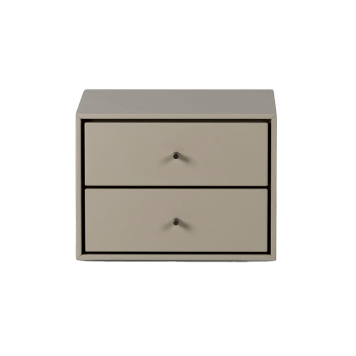 Table de chevet Volt suspendue - Beige-acier inoxydable - Mavis