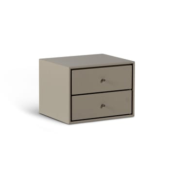 Table de chevet Volt suspendue - Beige-acier inoxydable - Mavis