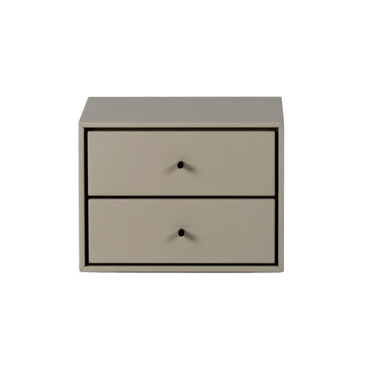 Table de chevet Volt suspendue - Beige-noir - Mavis