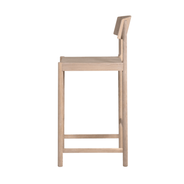 Tabouret de bar Rod 65 cm - Chêne blanchi huilé blanc - Mavis