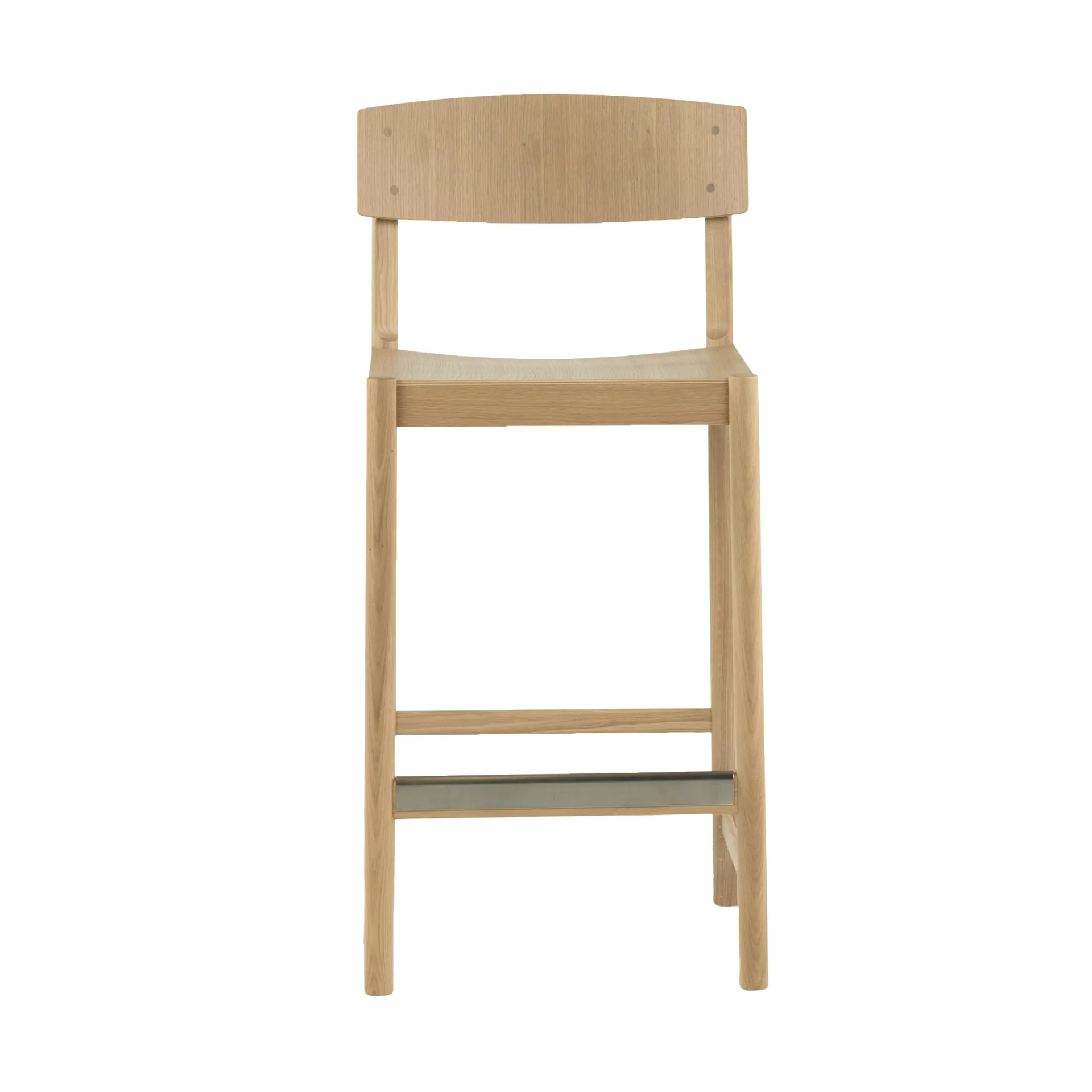 Tabouret de bar Rod 65 cm, Chêne blanchi pigmenté, finition mate laquée Mavis