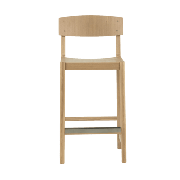 Tabouret de bar Rod 65 cm - Chêne blanchi pigmenté, finition mate laquée - Mavis