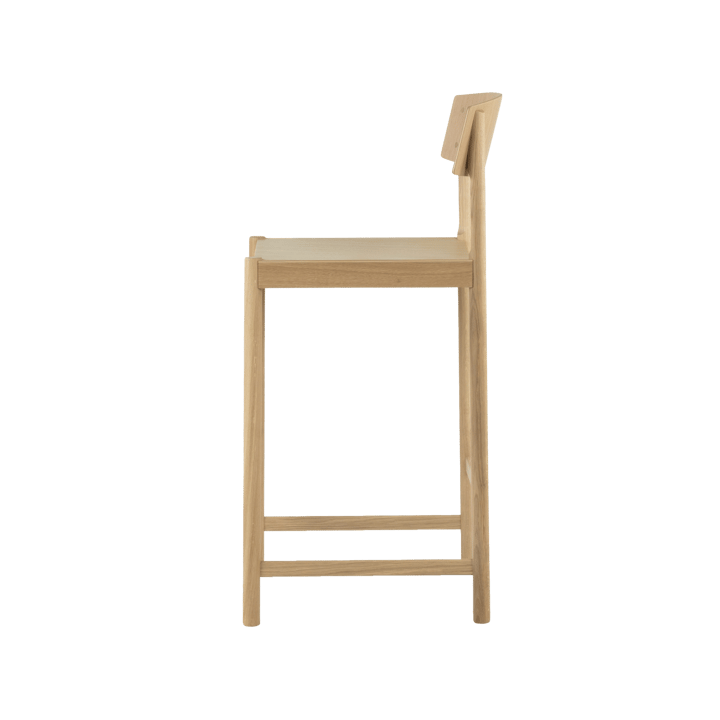 Tabouret de bar Rod 65 cm, Chêne blanchi pigmenté, finition mate laquée Mavis