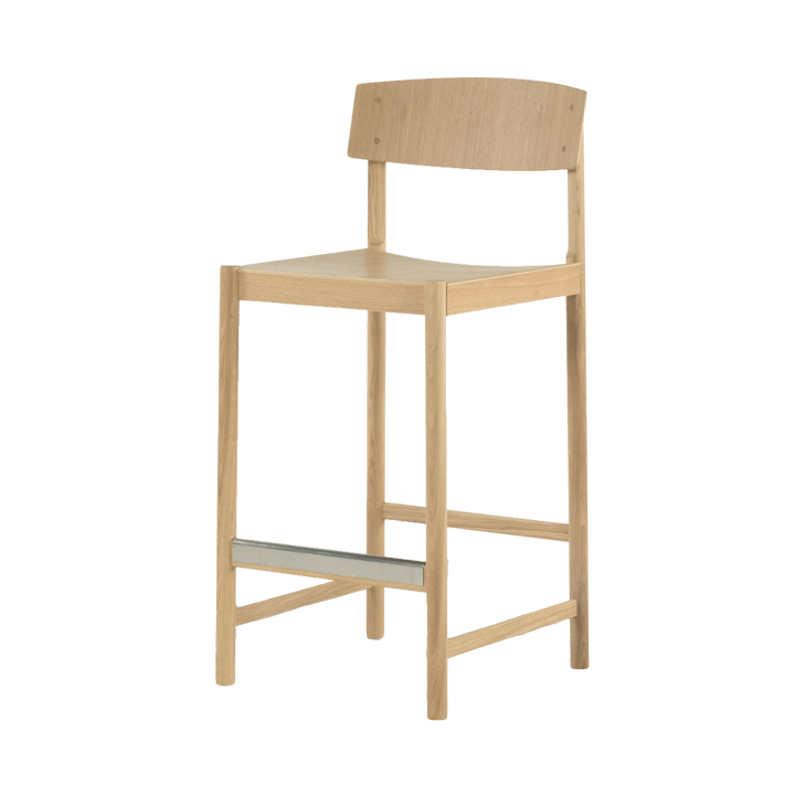 Tabouret de bar Rod 65 cm - Chêne blanchi pigmenté, finition mate laquée - Mavis