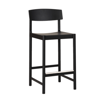 Tabouret de bar Rod 65 cm - Frêne noirci - Mavis