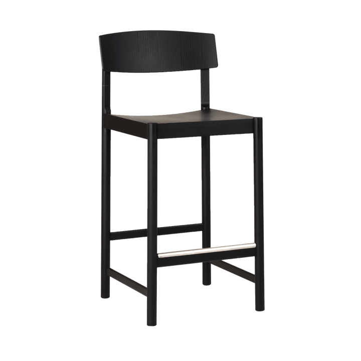 Tabouret de bar Rod 65 cm, Frêne noirci Mavis