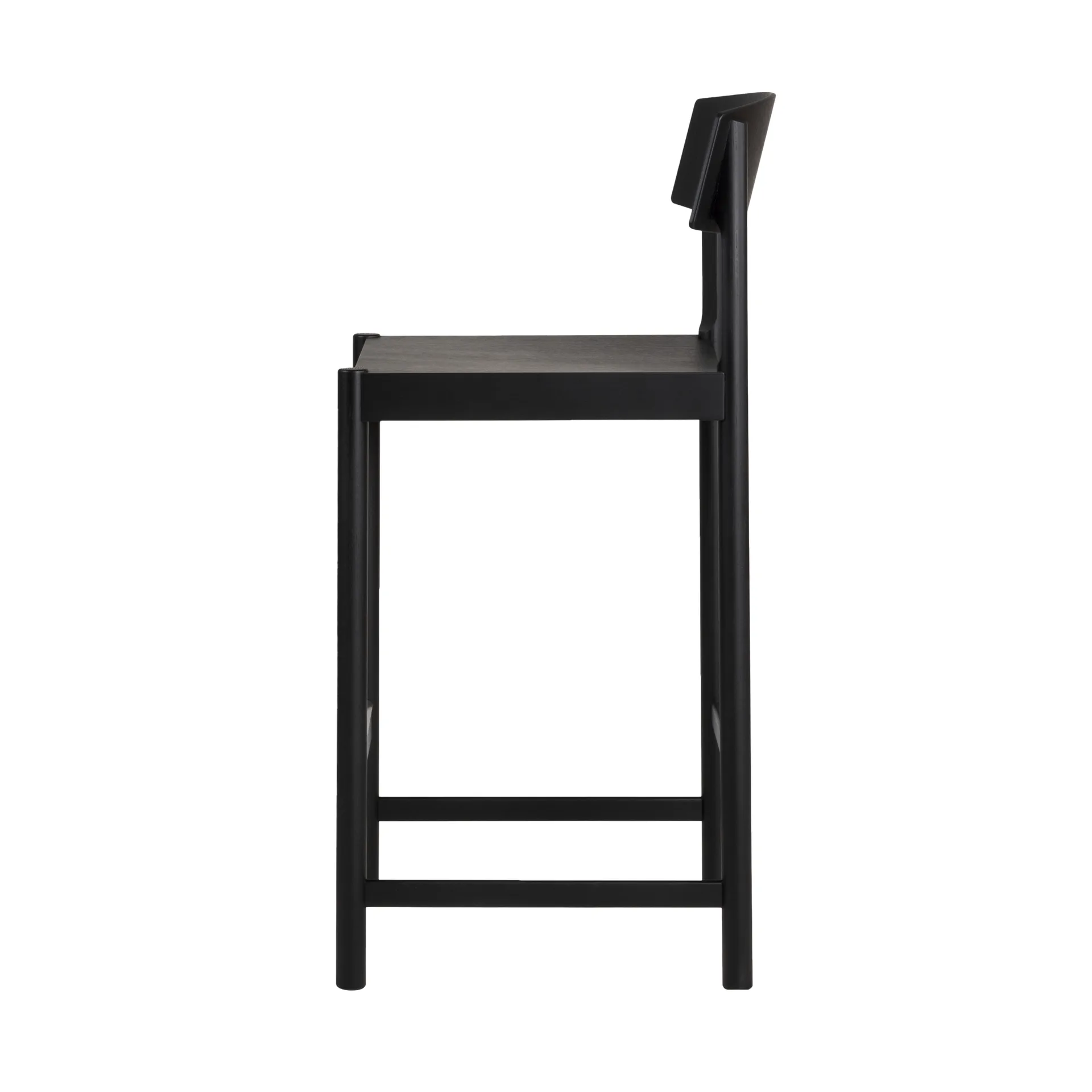 Tabouret de bar Rod 65 cm, Frêne noirci Mavis